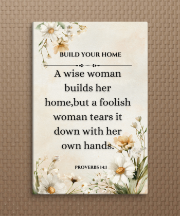 Canvas Wall Art: Woman Build Your House[Buy/Gift this poster to your family, relatives or friends. Mount it on family Living room, Let your family & visitors find comfort in it