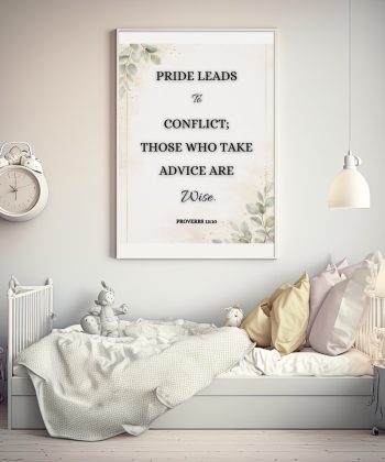 Christian Office Wall Art Print – Bible Verse Decor for Workplace, Faith-Based Inspirational Scripture Poster, Minimalist Christian Wall Prints, Motivational Office Decor