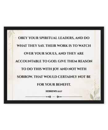 Framed canvas Christian Wall Art Print | Christian Canvas Print for Church Wall Decor | Scripture Art on our Faith, Humility & Love | Minimalist Religious Wall Art Print