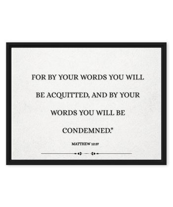 Framed canvas Christian Wall Art Print | Christian Canvas Print for Church Wall Decor | Scripture Art on our Faith, Humility & Love | Minimalist Religious Wall Art Print