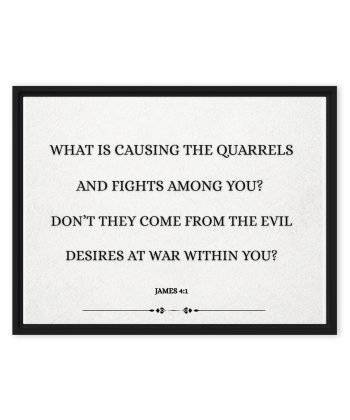 Framed canvas Christian Wall Art Print | Christian Canvas Print for Church Wall Decor | Scripture Art on our Faith, Humility & Love | Minimalist Religious Wall Art Print