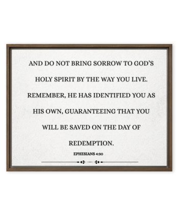 Framed canvas Christian Wall Art Print | Christian Canvas Print for Church Wall Decor | Scripture Art on our Faith, Humility & Love | Minimalist Religious Wall Art Print