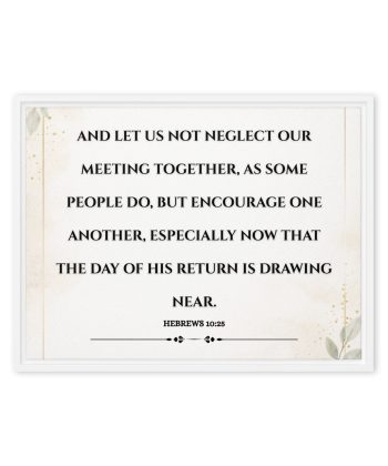 Framed canvas Christian Wall Art Print | Christian Canvas Print for Church Wall Decor | Scripture Art on our Faith, Humility & Love | Minimalist Religious Wall Art Print