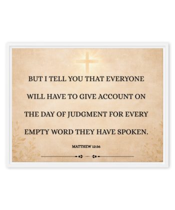 Framed canvas Christian Wall Art Print | Christian Canvas Print for Church Wall Decor | Scripture Art on our Faith, Humility & Love | Minimalist Religious Wall Art Print